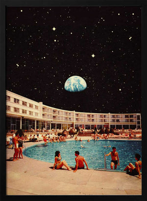 Tablou înramat „Lunar Pool” de Taudalpoi