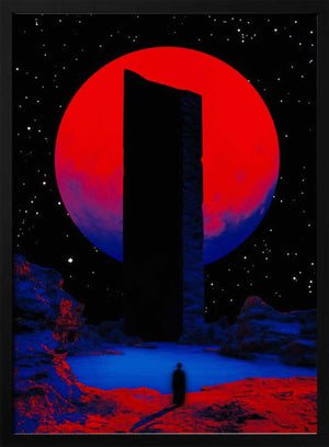 Tablou înramat „Red Moon Aura” de Taudalpoi