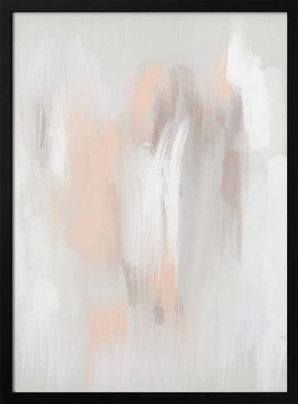 Tablou înramat „Soft Neutral Tones with Delicate Brushstrokes” de uplusmestudio