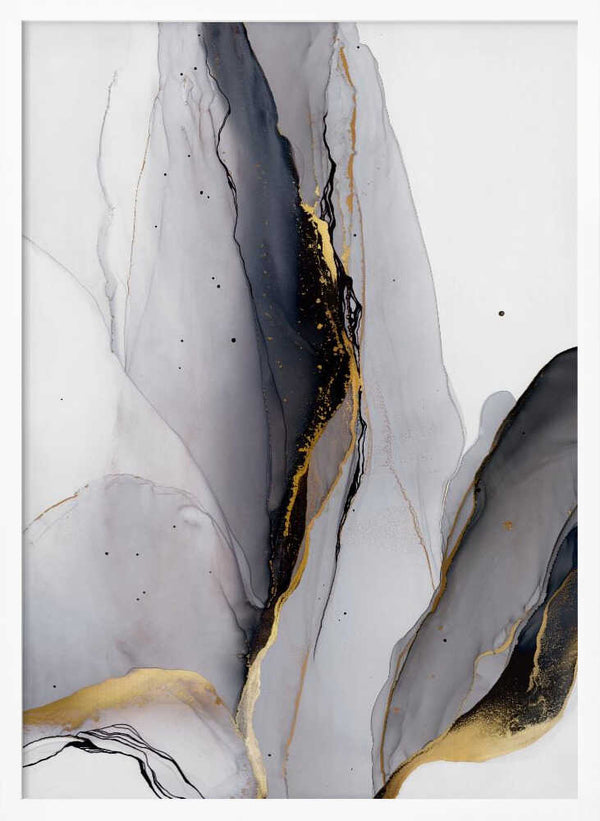 Tablou înramat „Golden Veins Flow” de Alevtina Shelest