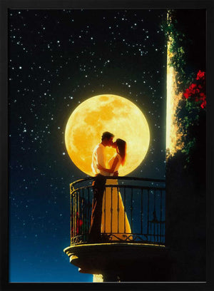 Tablou înramat „Love Under the Moon” de Taudalpoi