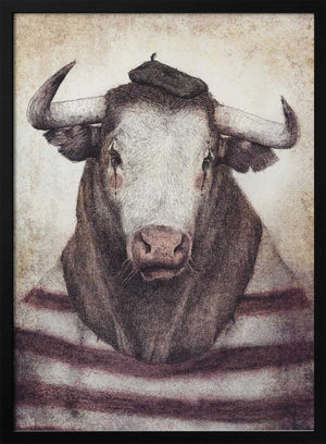 Tablou înramat „Bovine Chic Style” de Mike Koubou