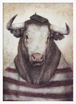 Tablou înramat „Bovine Chic Style” de Mike Koubou