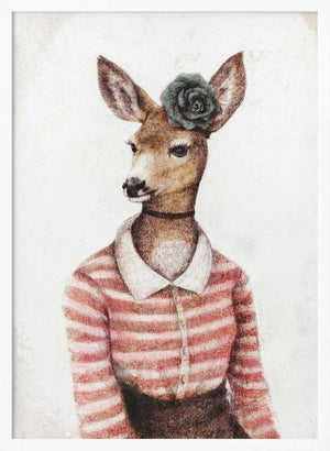 Tablou înramat „A Deer With A Human Body Shape” de Mike Koubou