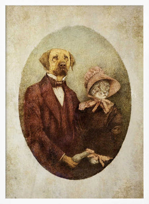 Tablou înramat „Victorian-style Portrait Couple” de Mike Koubou