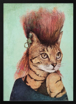 Tablou înramat „Stylish Tabby Cat” de Mike Koubou