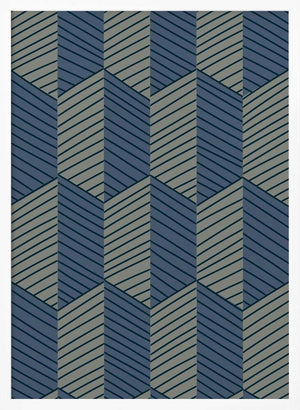 Tablou înramat „Geometric Pattern with Repeating Rhombus Shapes” de Annick