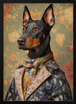 Tablou înramat „The Distinguished Doberman” de SHANDU