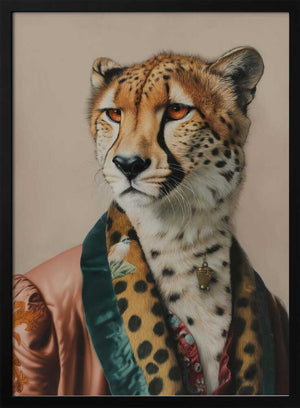 Tablou înramat „Sir Cheetah In Vintage Clothing” de SHANDU