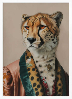 Tablou înramat „Sir Cheetah In Vintage Clothing” de SHANDU