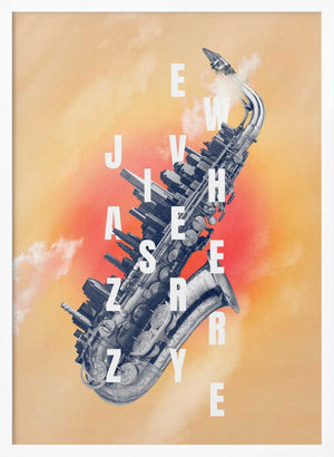 Tablou înramat „Jazz Is Everywhere” de Dominik Przerwa