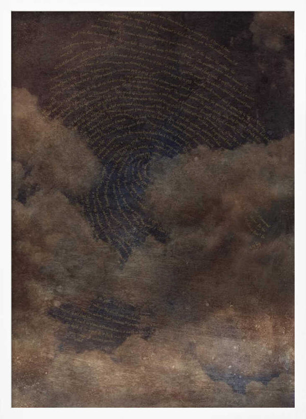 Tablou înramat „Sign In the Sky Brown” de Pia Lilenthal