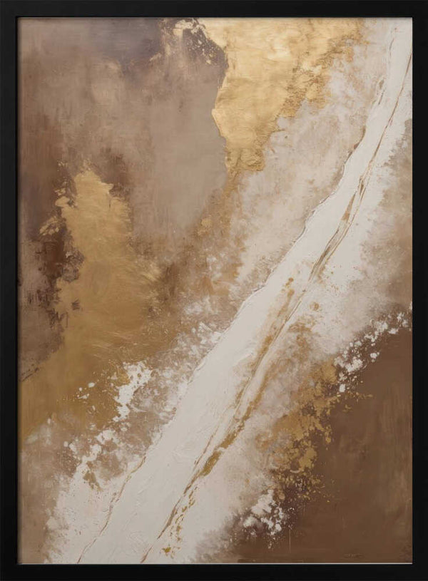 Tablou înramat „Earthy Tones With Gold Accents” de Alpenglow Workshop