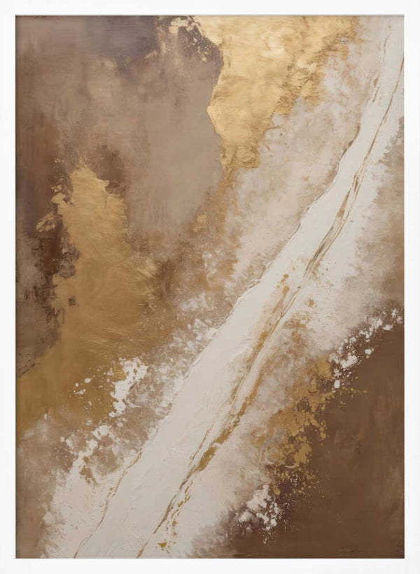Tablou înramat „Earthy Tones With Gold Accents” de Alpenglow Workshop