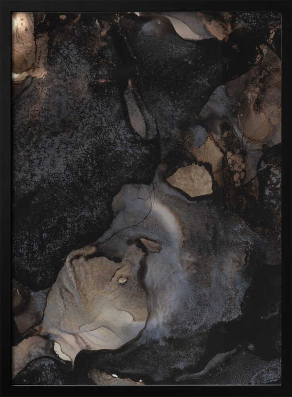 Tablou înramat „Swirling Dark and Earthy Tones” de uplusmestudio