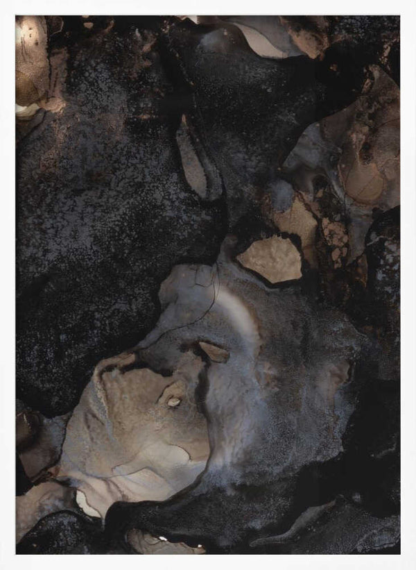 Tablou înramat „Swirling Dark and Earthy Tones” de uplusmestudio