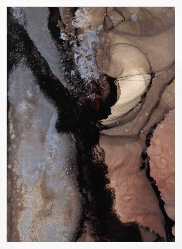 Tablou înramat „Organic Shapes with Earthy Tones” de uplusmestudio