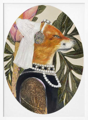 Tablou înramat „Fox Dressed In Renaissance Attire” de Karenina Fabrizzi