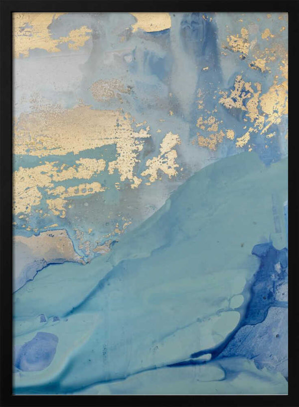 Tablou înramat „Golden Wavescape” de Julia Contacessi