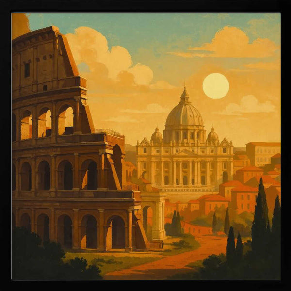 Tablou înramat „Rome At Golden Dawn” de Taudalpoi