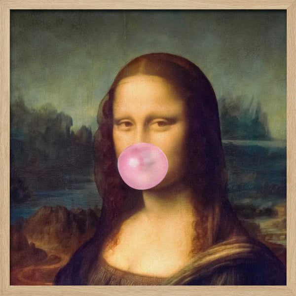 Tablou înramat „Mona Lisa Bubble Gum” de Taudalpoi