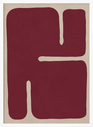 Tablou înramat „Crimson Contours” de Vitor Costa
