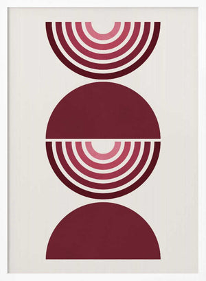 Tablou înramat „Red Symmetry Layers” de Vitor Costa
