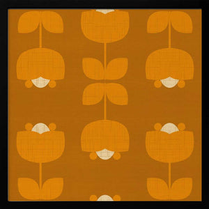 Tablou înramat „Retro Tulip Illustration” de Dina Dankers