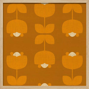 Tablou înramat „Retro Tulip Illustration” de Dina Dankers