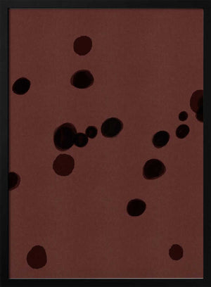 Tablou înramat „Dark Cocoa Dots” de Mela Patterns