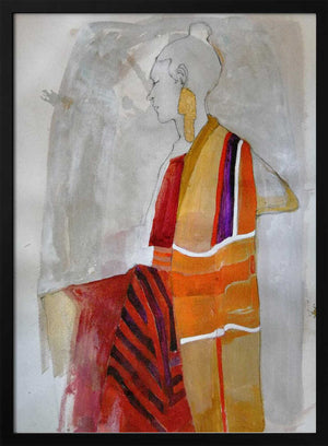 Tablou înramat „Woman in Red” de Doris Schmitz