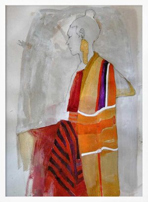 Tablou înramat „Woman in Red” de Doris Schmitz