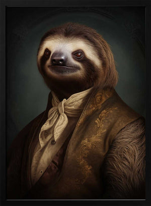 Tablou înramat „Sloth Portrait” de Andreas Magnusson