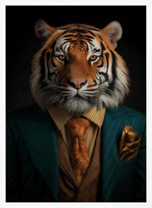 Tablou înramat „Tiger Portrait” de Andreas Magnusson