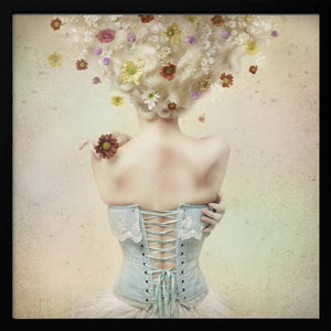 Tablou înramat „Girl of the flower garden” de Kiyo Murakami