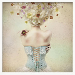 Tablou înramat „Girl of the flower garden” de Kiyo Murakami