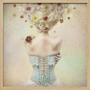 Tablou înramat „Girl of the flower garden” de Kiyo Murakami