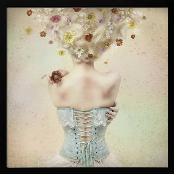 Tablou înramat „Girl of the flower garden” de Kiyo Murakami