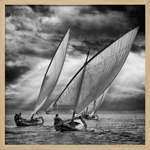 Tablou înramat „Sailboats and Light” de Angel Villalba