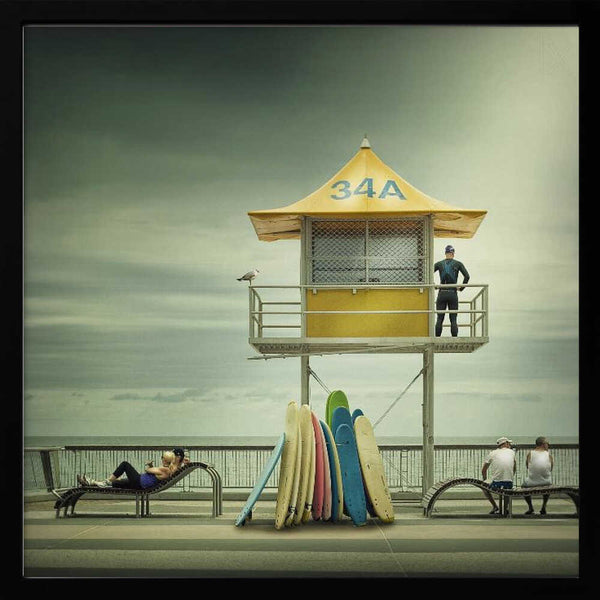 Tablou înramat „The life guard” de Adrian Donoghue