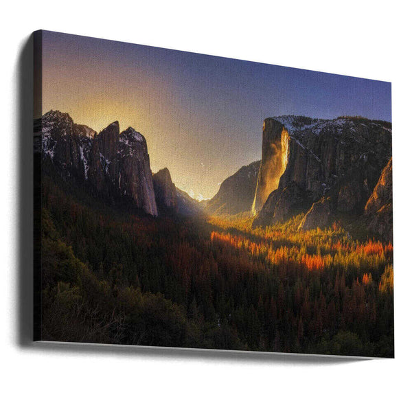 Tablou canvas „Yosemite Firefall” de Yan Zhang