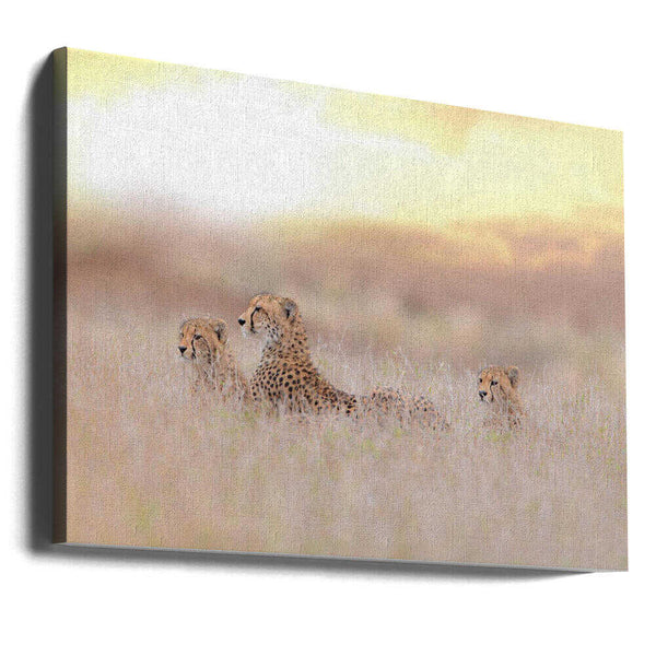 Tablou canvas „Cheetah Family” de Ozkan Ozmen / Big Lens Adventures