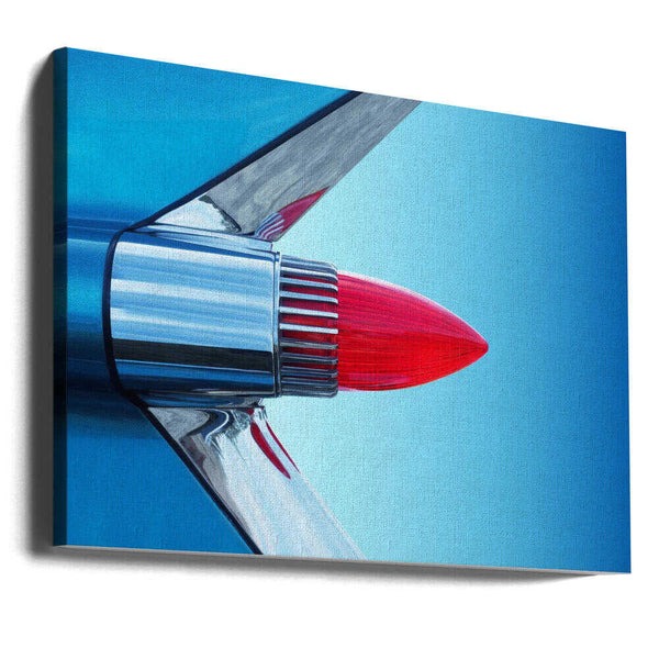 Tablou canvas „US classic car Sedan Deville 1959 tail fin abstract” de Beate Gube