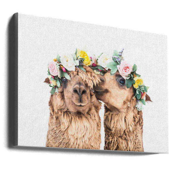 Tablou canvas „Boho Alpacas” de Kathrin Pienaar