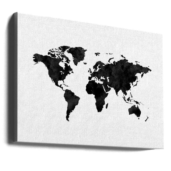 Tablou canvas „Inked World Map” de THE MIUUS STUDIO