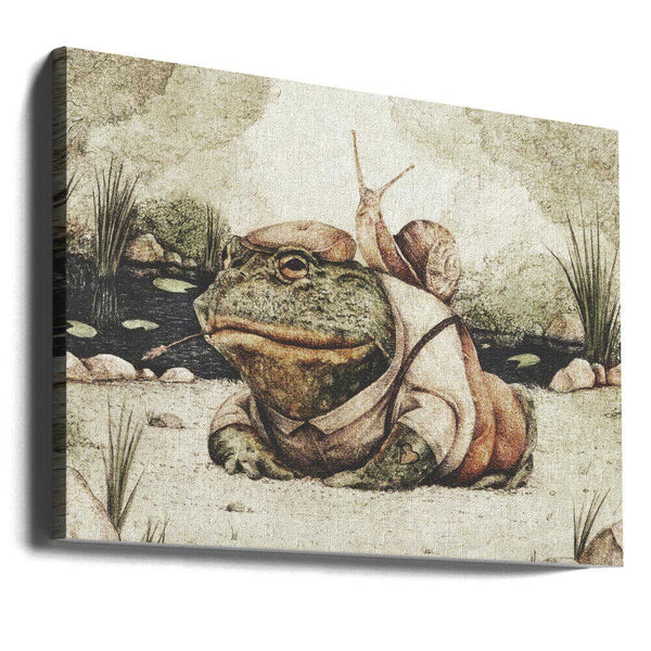 Tablou canvas „Frog Dressed In Gentlemanly Attire” de Mike Koubou