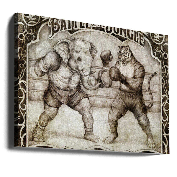 Tablou canvas „Battle of the Jungle” de Mike Koubou