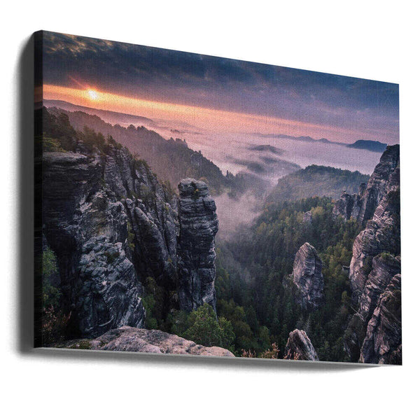 Tablou canvas „Sunrise on the Rocks” de Andreas Wonisch
