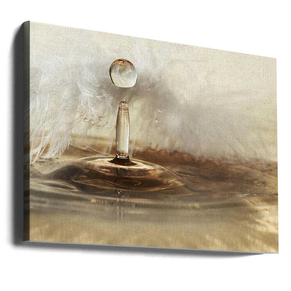 Tablou canvas „Golden featherdrops” de Heidi Westum