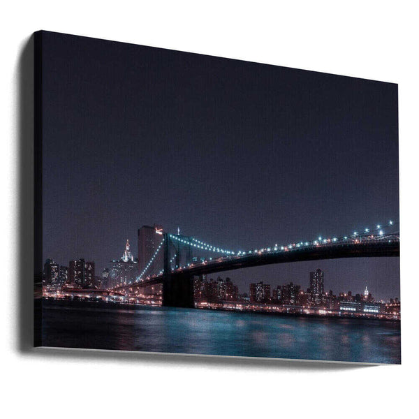 Tablou canvas „Manhattan Skyline and Brooklyn Bridge” de Fabien BRAVIN